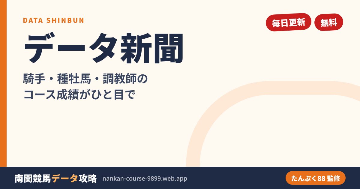 10月26日 大井 データ新聞（12R）